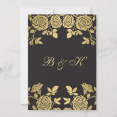 黒の60周年記念に金のバラ 招待状 (裏面)