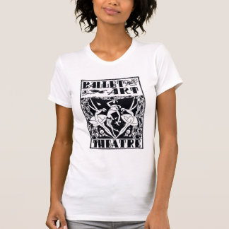 黒の"バレエの芸術"レディースTシャツ Tシャツ
