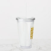 黒のAdamスタック名グラフィック アクリルタンブラー (右)