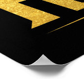 黒のAdamスタック名グラフィック ポスター (角)