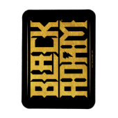 黒のAdamスタック名グラフィック マグネット (縦)