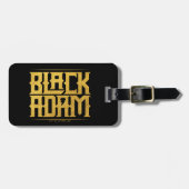 黒のAdamスタック名グラフィック ラゲッジタグ (正面横)