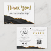 *～*黒のAGATE QRロゴAP8をご確認いただきありがとうございます  エンクロージャーカード (正面/裏面)