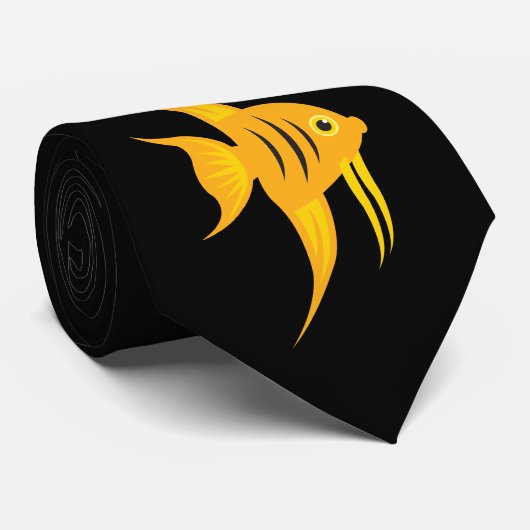 黒のAngelfish_Boldそして美しい ネクタイ (ロール)
