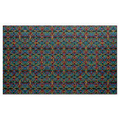 黒のBohoのフラワーパワー ファブリック (ヤード)