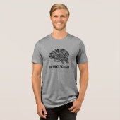 黒のBrain Word Cloud Neuro Squad トライブレンドTシャツ (正面全面)
