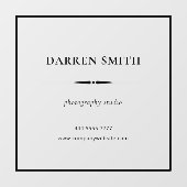 黒のBusiness Office名フレームウィンドウデカール ウィンドウサイン (シート)