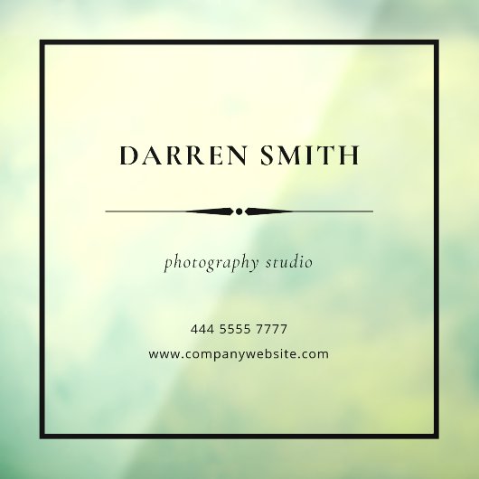 黒のBusiness Office名フレームウィンドウデカール ウィンドウサイン (シート3)