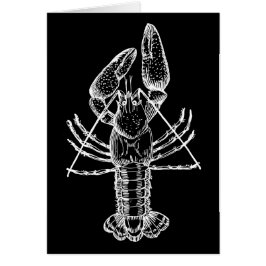 黒のCrawfishのイラストレーションの白