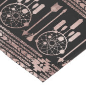 黒のDreamcatcherのばら色の金ゴールドの種族のアズテック人 ショートテーブルランナー (コーナー)