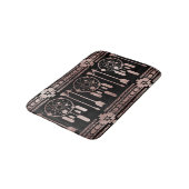 黒のDreamcatcherのばら色の金ゴールドの種族のアズテック人 バスマット (アングル)