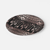 黒のDreamcatcherのばら色の金ゴールドの種族のアズテック人 ペーパープレート (アングル)