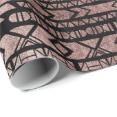黒のDreamcatcherのばら色の金ゴールドの種族のアズテック人 ラッピングペーパー (ロールコーナー)