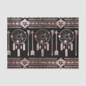 黒のDreamcatcherのばら色の金ゴールドの種族のアズテック人 薄葉紙 (正面)