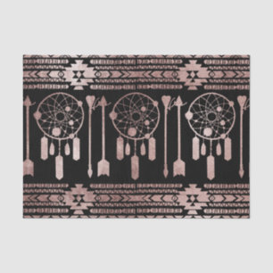 黒のDreamcatcherのばら色の金ゴールドの種族のアズテック人 薄葉紙