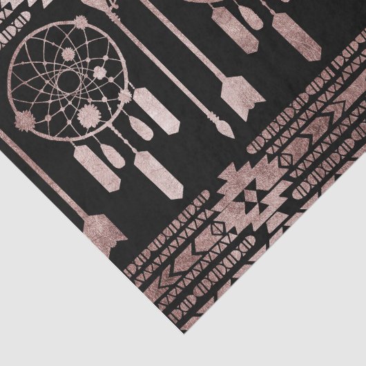 黒のDreamcatcherのばら色の金ゴールドの種族のアズテック人 薄葉紙 (詳細)