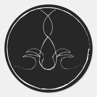 黒のFireWaterシール ラウンドシール