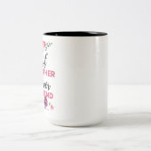 黒のFirst My Mother Forever My Friend ツートーンマグカップ (中央)