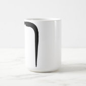 黒のFuの満州の髭 コーヒーマグカップ (中央)