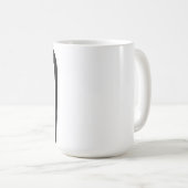 黒のFuの満州の髭 コーヒーマグカップ (正面右)