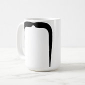 黒のFuの満州の髭 コーヒーマグカップ (正面左)