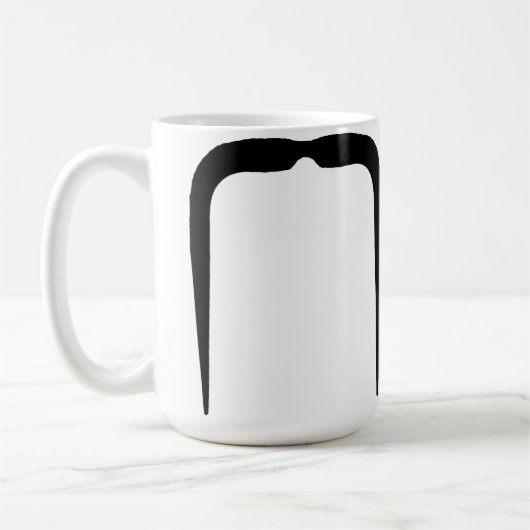 黒のFuの満州の髭 コーヒーマグカップ (左)