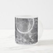 黒のGallifreyanの幾何学 フロストグラスマグカップ (正面右)