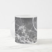 黒のGallifreyanの幾何学 フロストグラスマグカップ (正面左)