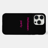 黒のiPhoneはハロウィンパーティーを引き起こす iPhoneケース (裏面横)