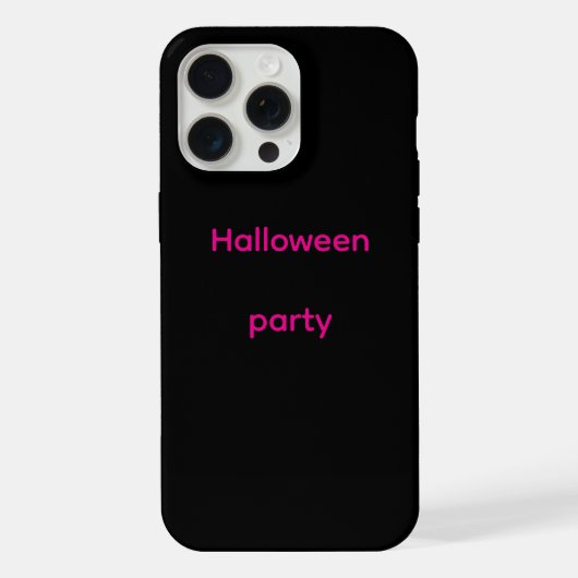 黒のiPhoneはハロウィンパーティーを引き起こす iPhoneケース (裏面)