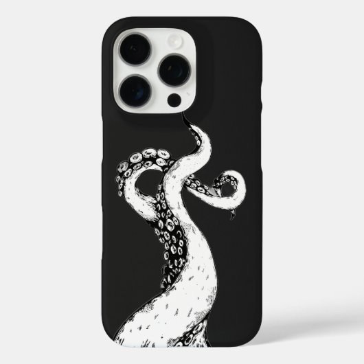 黒のiPhoneケースに描かれたタコの触手 Case-Mate iPhoneケース (裏面)