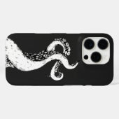 黒のiPhoneケースに描かれたタコの触手 Case-Mate iPhoneケース (裏面 (横))