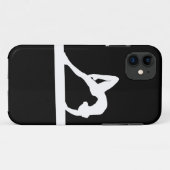 黒のiPhone 5の体育専門家のシルエットの白 Case-Mate iPhoneケース (裏面(横))