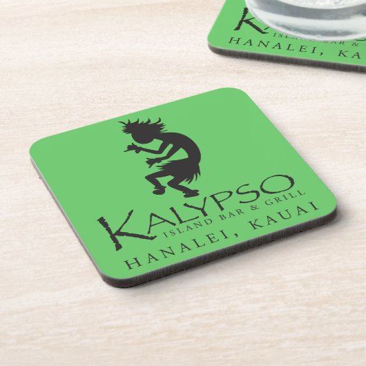 黒のKalypso Kaneのロゴ コースター (左側)