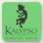 黒のKalypso Kaneのロゴ コースター (正面)