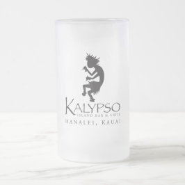黒のKalypso Kaneのロゴ フロストグラスビールジョッキ