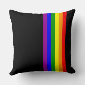 黒のLGBTの旗 クッション (裏面)