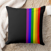 黒のLGBTの旗 クッション (ブランケット)