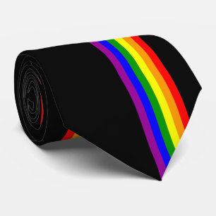 黒のLGBTの旗 ネクタイ