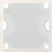 黒のLpビニル ガラスコースター (裏面)