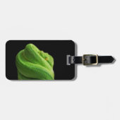 黒のMimimalistの黒い大蛇 ラゲッジタグ (正面横)