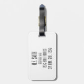 黒のMimimalistの黒い大蛇 ラゲッジタグ (裏面縦)