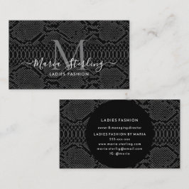 黒のPythonスキン名刺 名刺