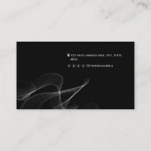 黒のQRコードモダン抽象芸術シンプルソーシャルメディア 名刺 (裏面)