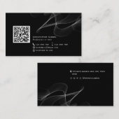 黒のQRコードモダン抽象芸術シンプルソーシャルメディア 名刺 (正面/裏面)