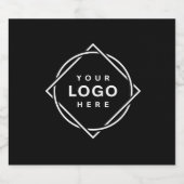 黒のQRコードロゴ | モダンでエレガントなビジネス ビールラベル (シングルラベル)