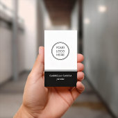 黒のQRコード シンプルロゴ 名刺