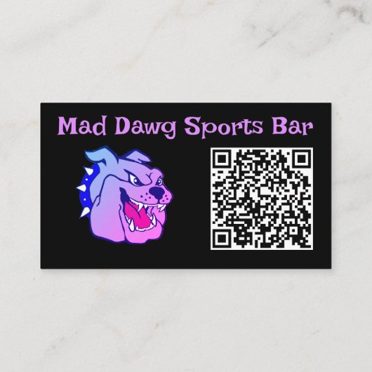 黒のQRコード 名刺 (裏面)