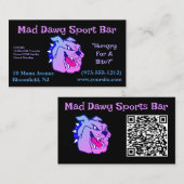 黒のQRコード 名刺 (正面/裏面)