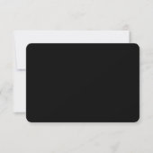 黒のRSVPに赤いバラと蝶のハート 出欠カード (正面)
